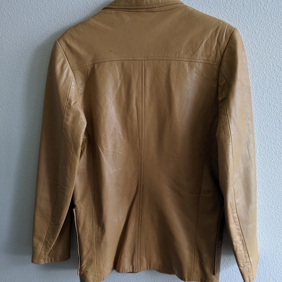 YVES SAINT LAURENT 2 Button Men's Leather Jacket - Picture 3 of 8